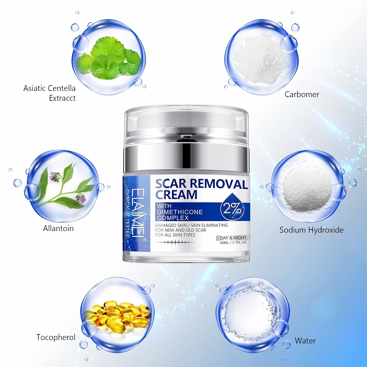 Scar Cream, Scar Removal Cream - Advanced Scar Cream for Surgical Scars, Acne Scars, C-Section, Burns, Stretch Marks -Effective for Old and New Scars Gel Acne Scar Treatment - Image 2