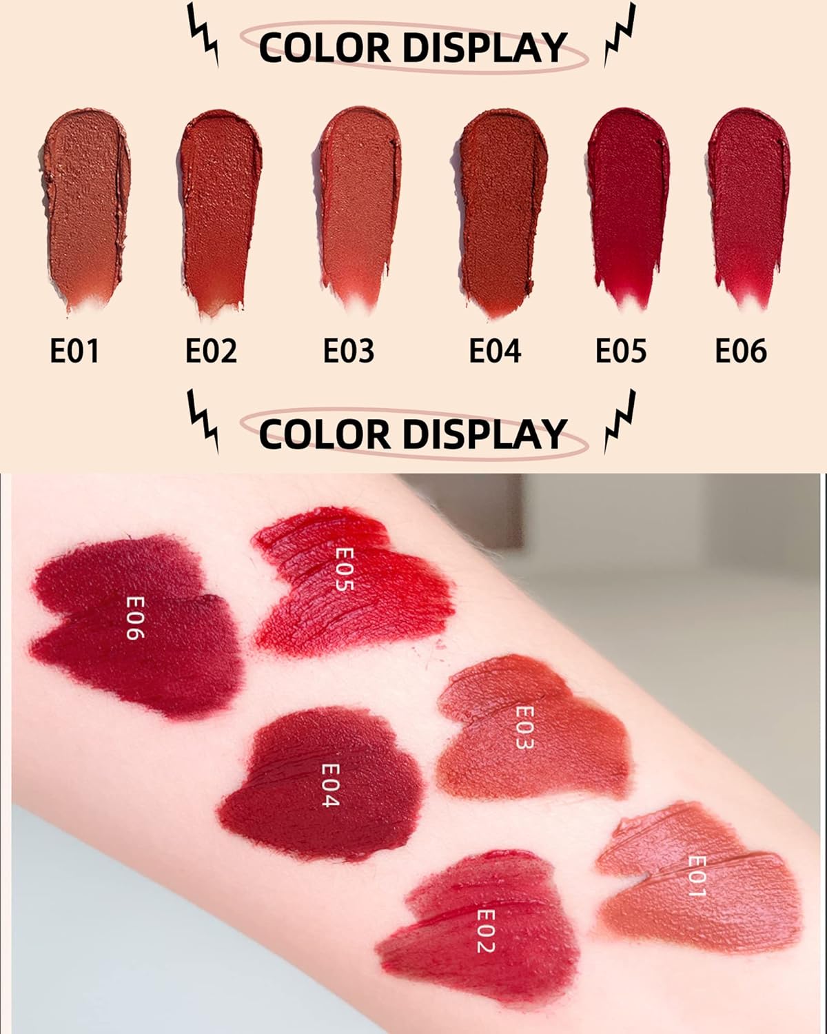 Velvet Lip Mud Tinted, Matte Lip Cream Lip Gloss, Velvet Matte Finish, Blendable High-Pigmentation Silky Creamy Texture, Lightweight, Soft Lipstick,Mother's Day Makeup Gift for Women Girl-#05 - Image 5
