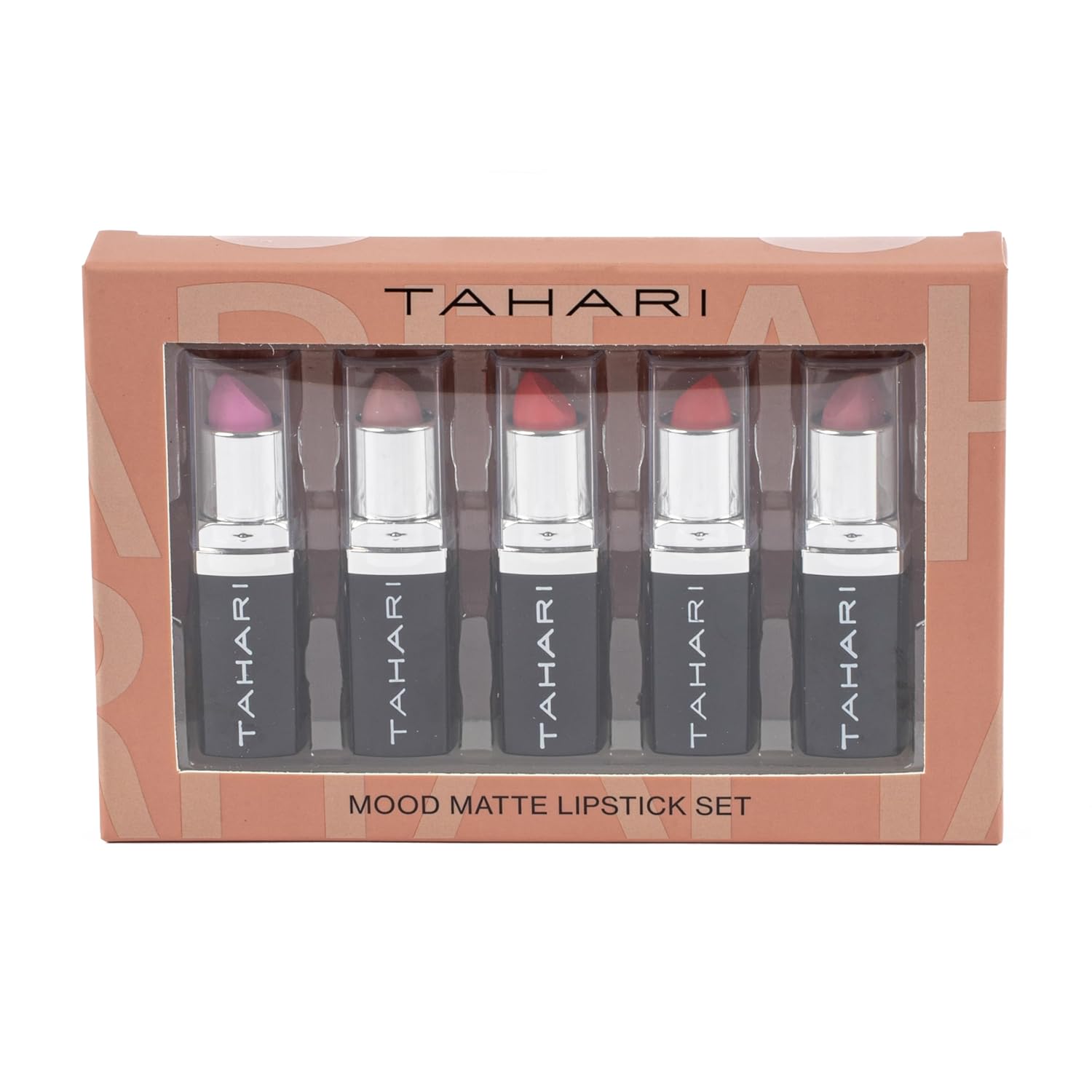 VOTUM Tahari 5-Piece Nude Lipstick Set Matte Cream Pearl Finishes New Condition - Image 8