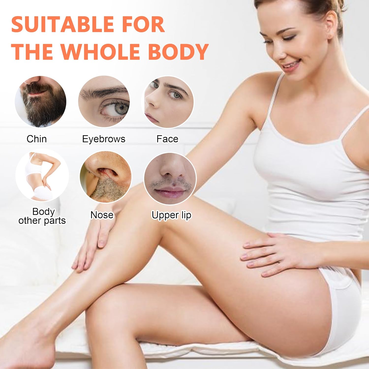 Professional Double Pot Wax Warmer Heater Machine for Painless Hair Removal with 50 Sticks and 20 Collars - Image 4