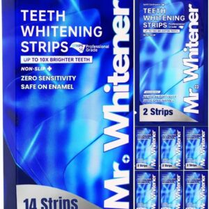 Teeth Whitening Strips, Premium Tooth Whitening Kits: 14 Strips 7 Packs, Dentist-Approved, Peroxide-Free, Enamel-Safe, Non-Sensitive Teeth Whitener Strips