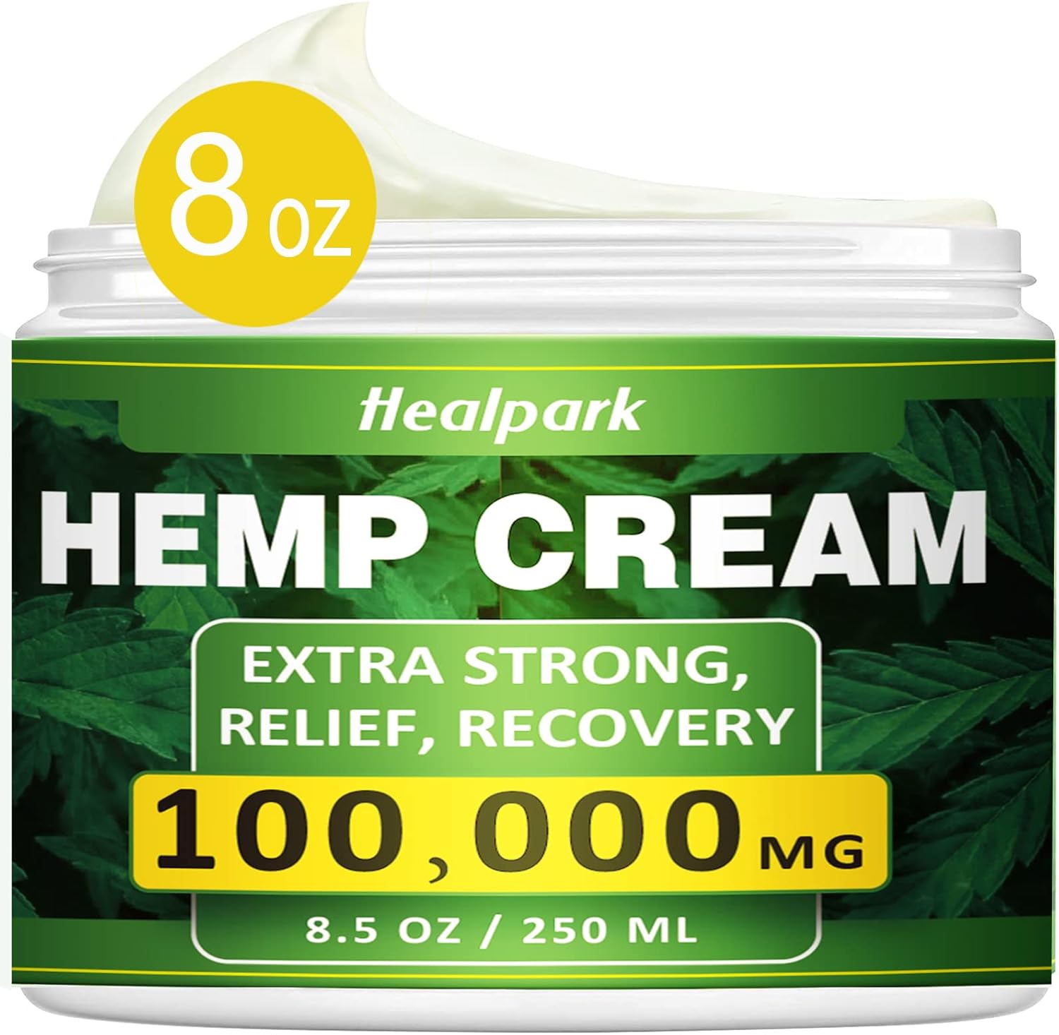 Natural Hemp Cream for Muscles, Joints, Lower Back, Back, Knees, Neck, Fingers, Elbows- 8.5 fl oz - Arnica,MSM, Turmeric, Emu Oil, Menthol, Aloe