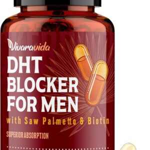 DHT Blocker for Men | Hair Growth Supplement with Saw Palmetto & Biotin - Hair Growth Vitamins - Hair Regrowth - Natural Hair Loss Supplements Liquid-Filled - Proprietary Herbal Blends (90 Capsules)