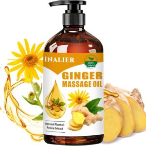 Ginger Massage Oil,Ginger Oil for Lymphatic Drainage,Massage Oil for Massage Therapy,﻿SPA Massage Oils,Relaxing Sore Muscle Massage Oil,Ginger Essential Oil for Body Massage