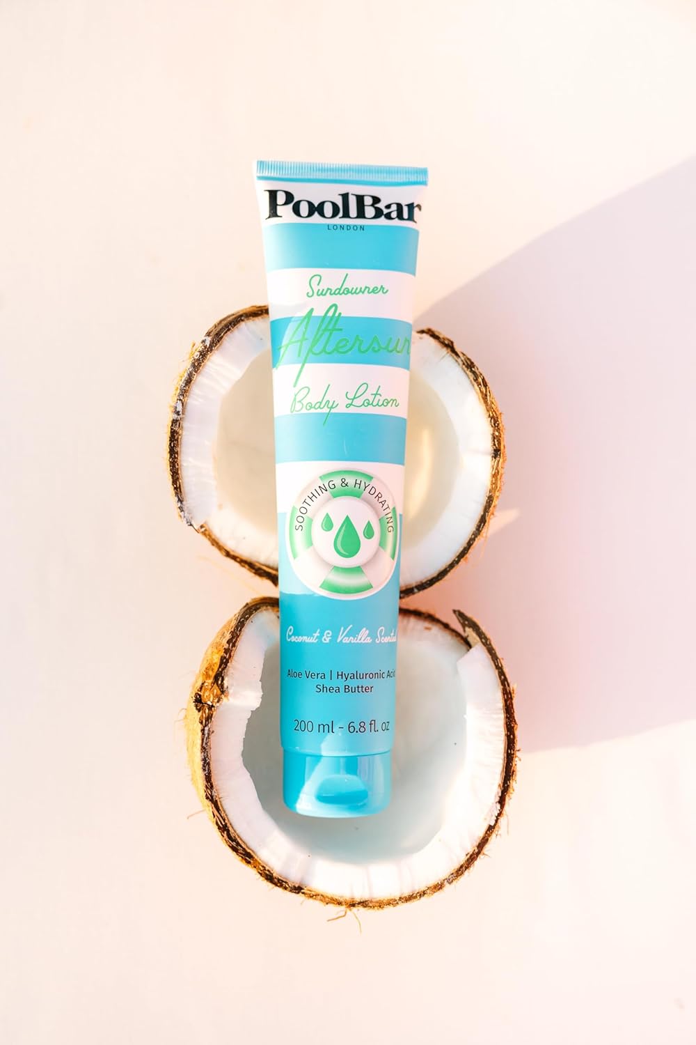PoolBar Sundowner Aftersun Body Lotion for Women Skin Care, Deep Hydration and Soothing Relief with Coconut & Vanilla Scent, Enriched with Hyaluronic Acid, Shea Butter, and Aloe Vera, 200ml - Image 4
