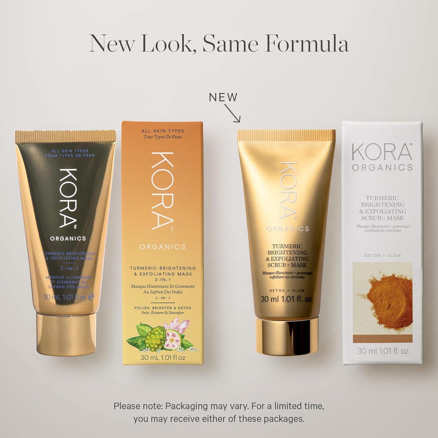 KORA Organics Certified Organic Turmeric Brightening Exfoliating Face Scrub Mask 1.01 fl oz - Image 2