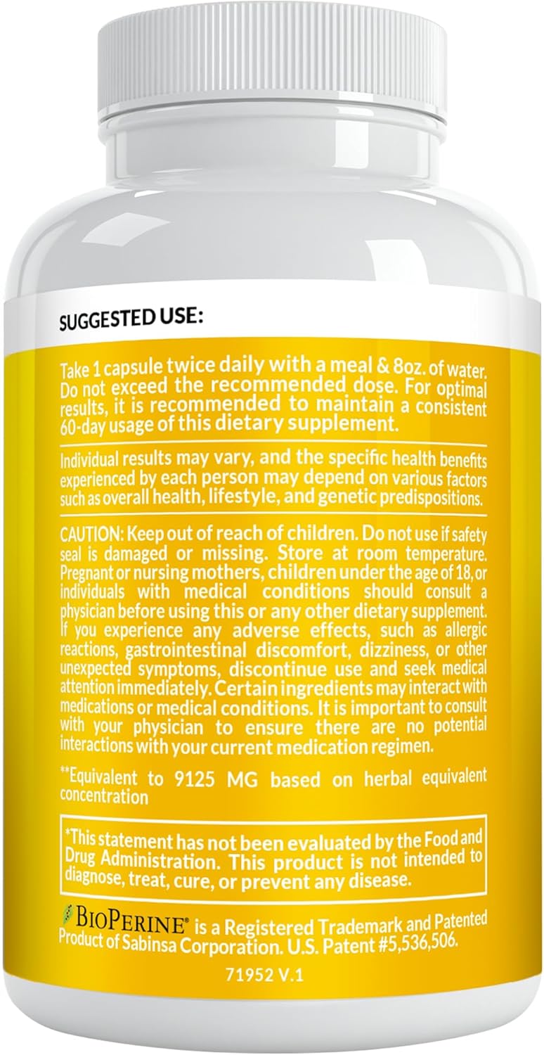 19-in-1 Extra Strength Peruvian Maca Root Capsules - 9125 mg Ashwagandha Supplements with Fenugreek and Ginseng for Mood, Hormone and Performance Support (120 ct) - Image 9