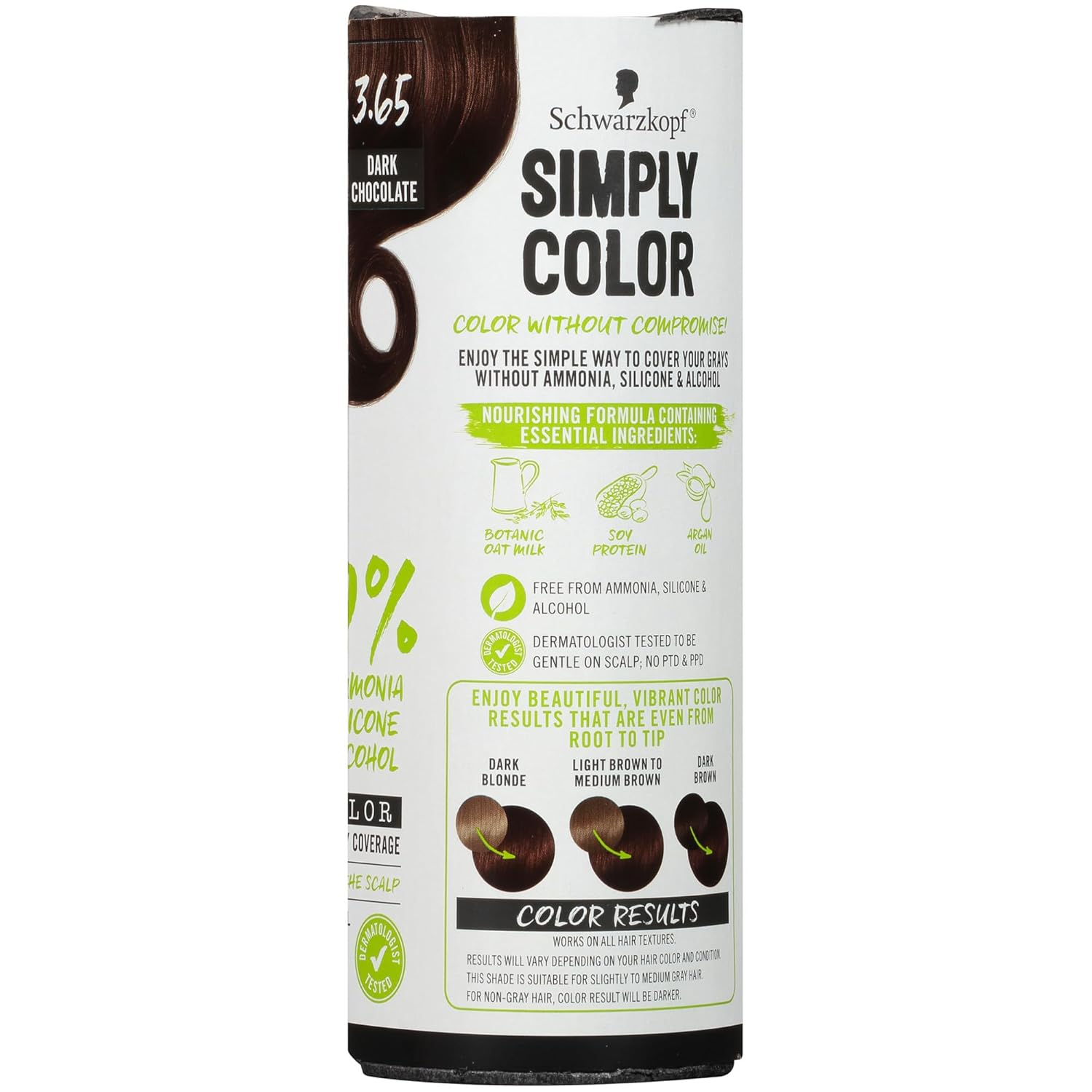Schwarzkopf Simply Color Hair Color 3.65 Dark Chocolate Brown, 1 Application - Permanent Hair Dye for Healthy Looking Hair without Ammonia or Silicone, Dermatologist Tested, No PPD & PTD - Image 17