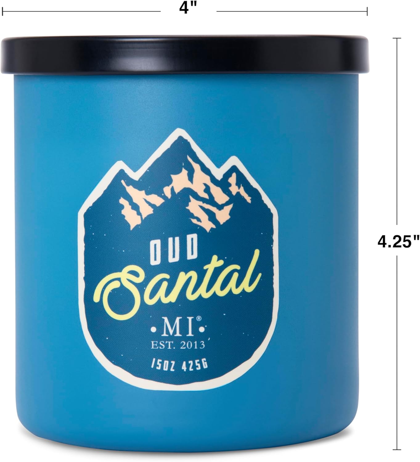 Manly Indulgence Oud Santal Scented Candles for Men, 2 Wick, 15 oz Premium Soy Blend Wax, 60H Burn, Candles for Home Scented – Made in The USA - Image 4
