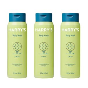 Harry's Men's Body Wash Shower Gel - Grove, 16 Fl Oz (Pack of 3)