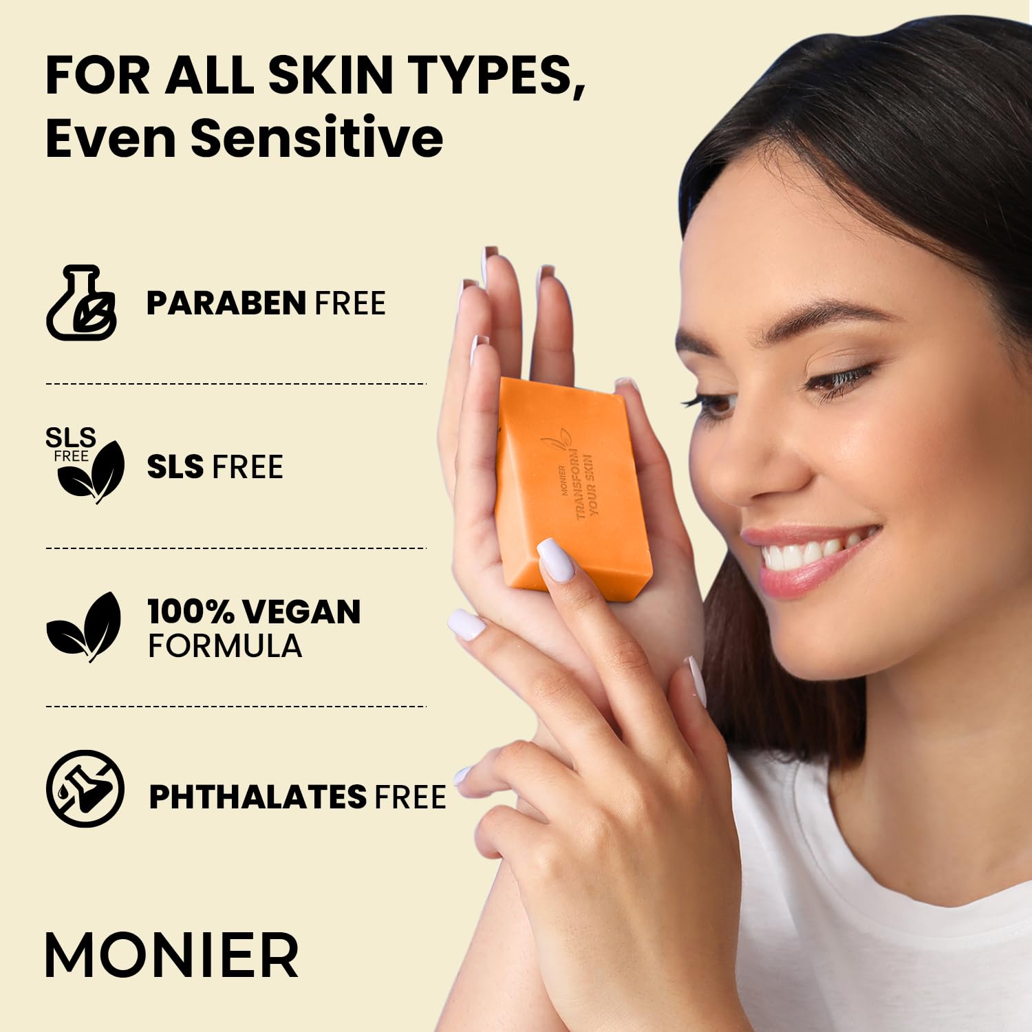 MONIER Kojic Acid Soap - Dark Spot Remover Soap Bars - with Collagen, Turmeric, Coconut Oil, Vitamin C, Vitamin E - Moisturizing & Nourishing - Original Japanese Complex - Image 7