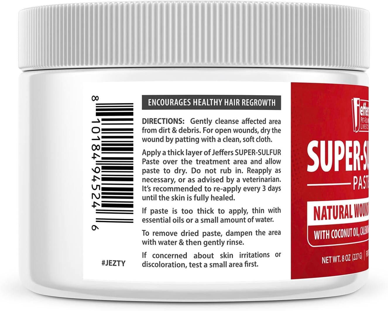 Jeffers Super Sulfur Healing Paste 8 oz Natural Skin & Wound Care for Pets Livestock - Image 2