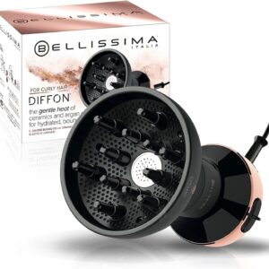 Bellissima Italia Hair Diffuser Diffon Ceramic - Lightweight Curly Hair Dryer with Argan Oil - DF1 5000