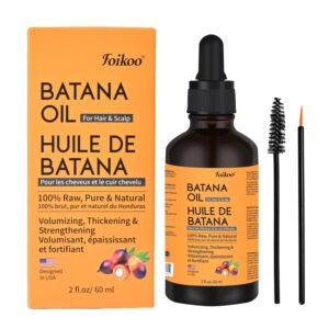 Batana Oil for Hair Growth Dr Sebi Organic, 100% Raw Pure & Natural Botana Oil from Honduras, Deeply Nourishing Scalp for Hair Thicker and Stronger, 2 Fl Oz (2 Fl Oz, Pure)