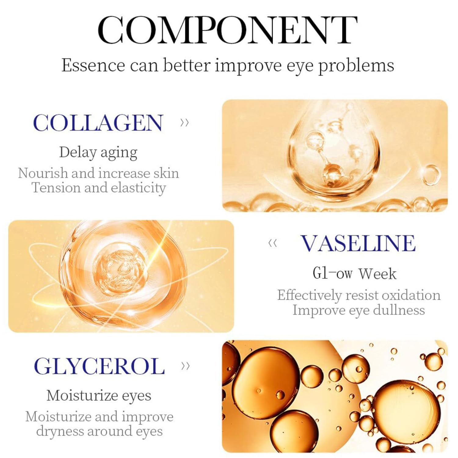 Collagen Eye Cream Anti Aging - Eye Cream for Puffiness and Bags Under Eyes - Under Eye cream for Dark Circles - Moisturizing Eye Serum - Eye Bags Treatment for Women - Firming Eye Treatment Products - Image 4