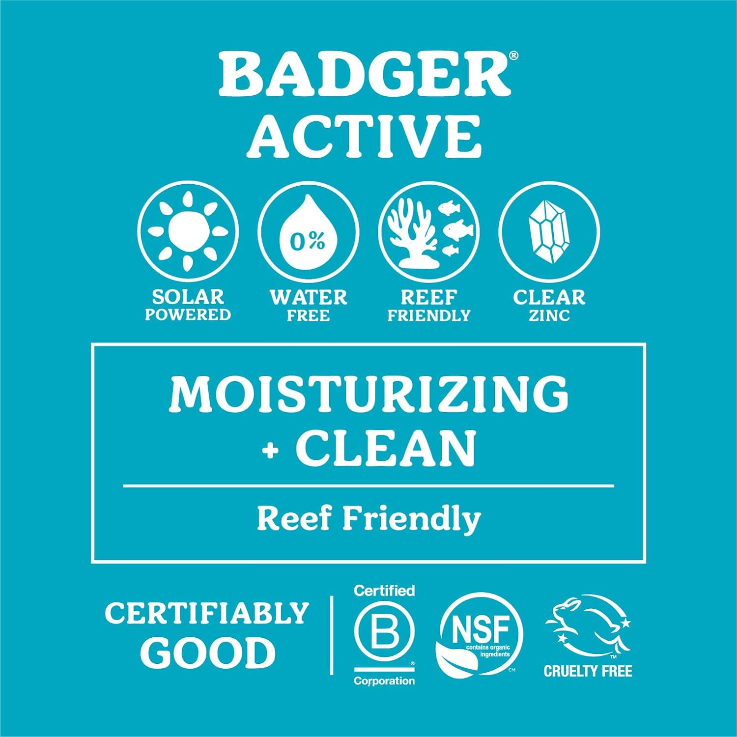 Badger Mineral Sunscreen Cream SPF 30 Unscented Reef Safe Water Resistant Travel Size 2.9 fl oz - Image 3