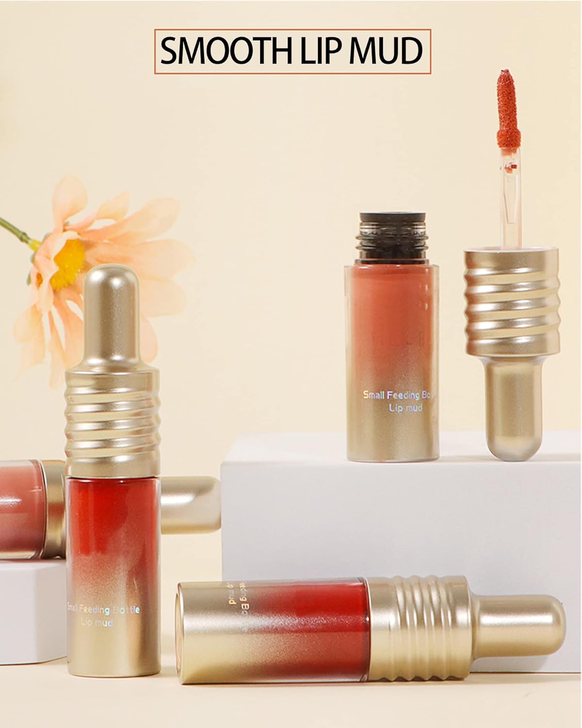 Velvet Lip Mud Tinted, Matte Lip Cream Lip Gloss, Velvet Matte Finish, Blendable High-Pigmentation Silky Creamy Texture, Lightweight, Soft Lipstick,Mother's Day Makeup Gift for Women Girl-#05 - Image 6
