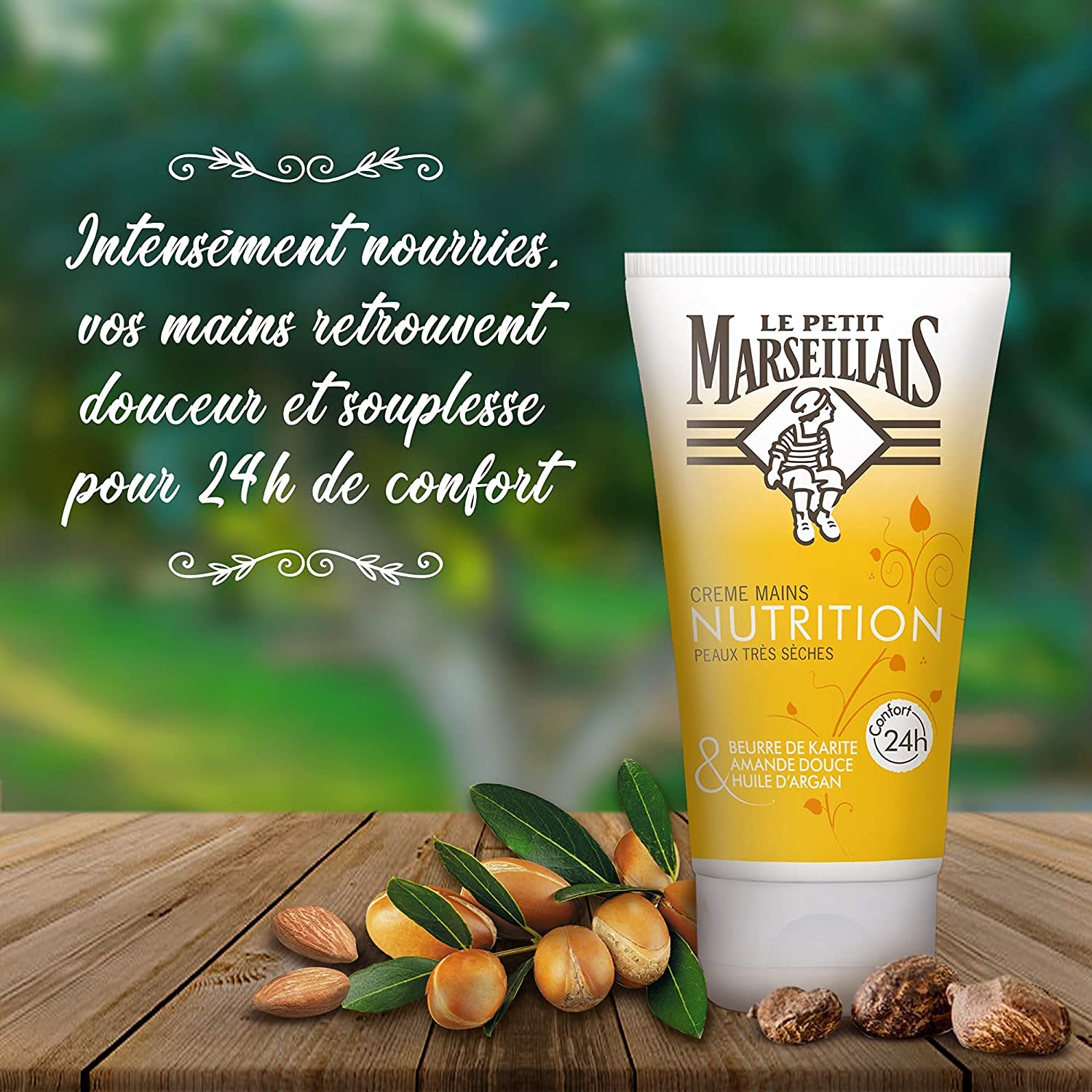 Le Petit Marseillais hand cream with almond and argan oil of 75ml very dry skin by Le Petit Marseillais - Image 2