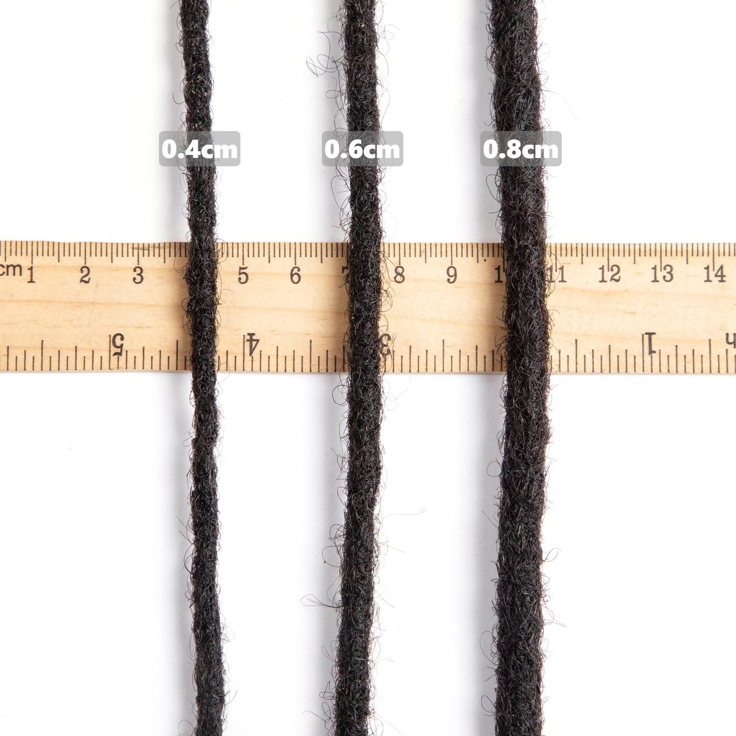 Teresa 100% Human Hair Dreadlock Extensions 10-100 Strands 6-18 Inch Handmade - Image 4