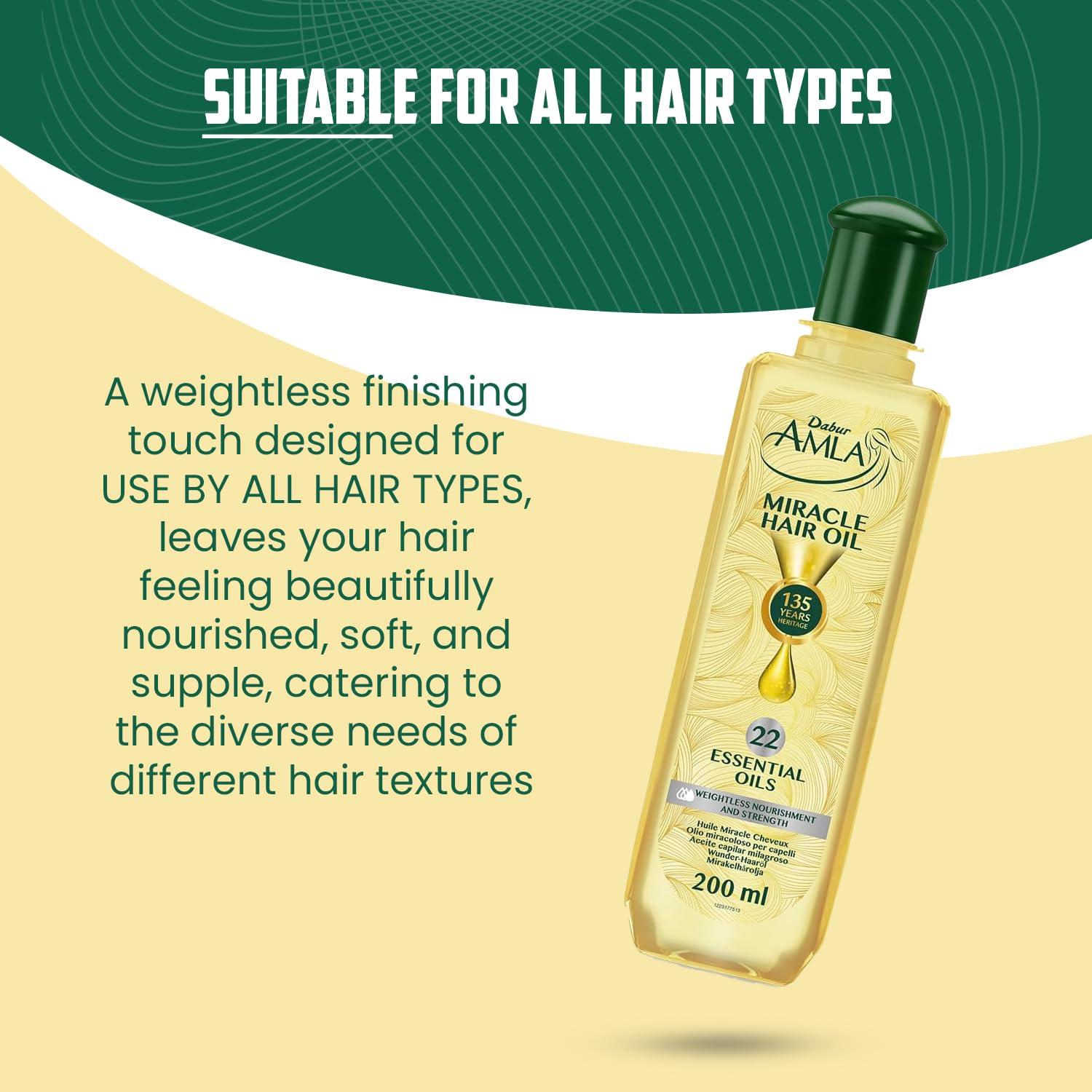 Dabur Amla Luxe Lightweight Hair Oil 200ml with Amla and 22 Essential Oils - Image 4