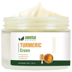 Turmeric Cream - Natural Cream for Face With Turmeric and Plant-Based Ingredients - Lightweight and Smooth Suitable for All Skin Types