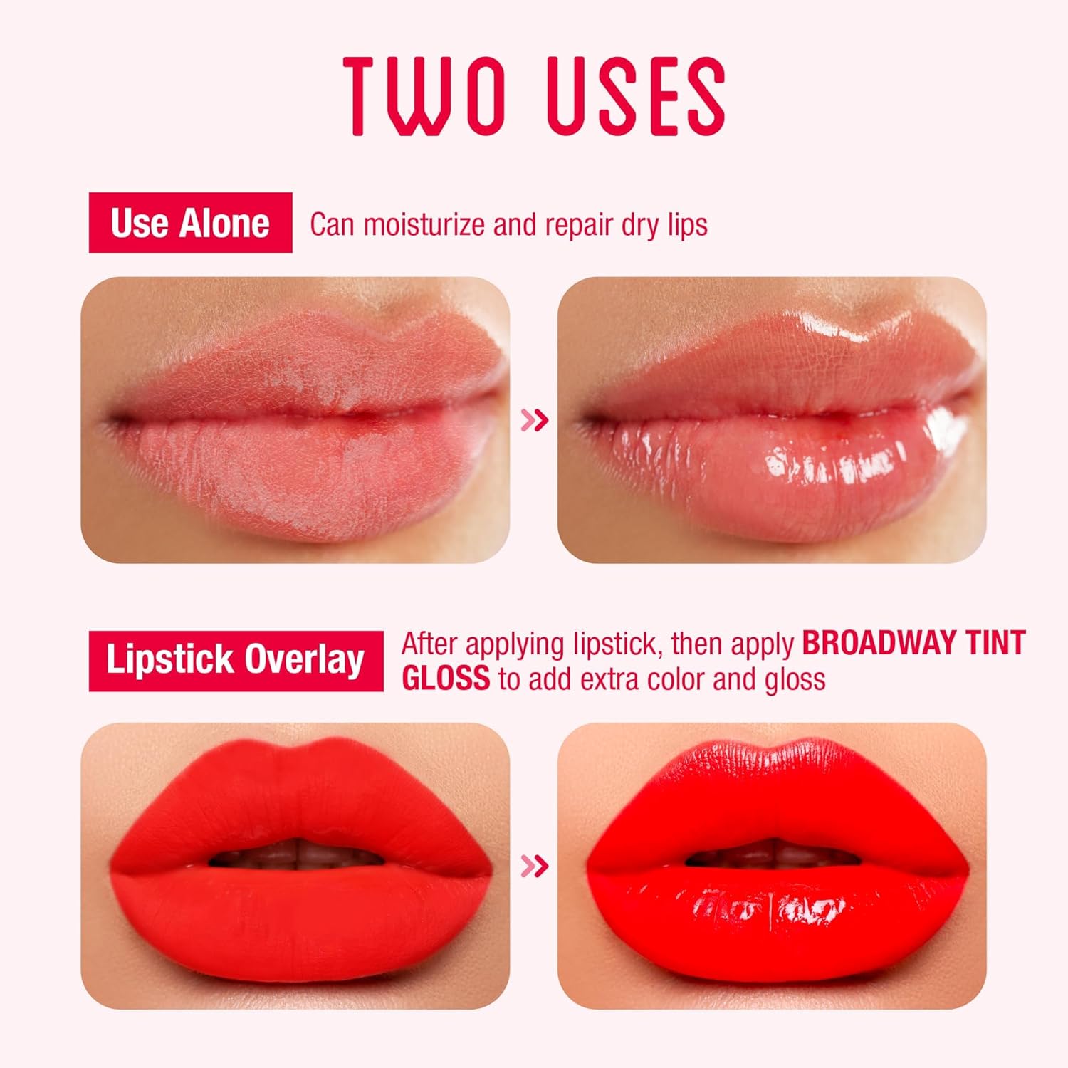 Ruby Kisses Broadway Vita-Lip Tinted & Clear Lip Gloss Set (11 Pack) Ultra-Hydrating & Soothing Formula with Vitamins, High-Shine Non-Sticky Lip Balm with Rosehip+Coconut Oil, Pink & Brown Shades - Image 4