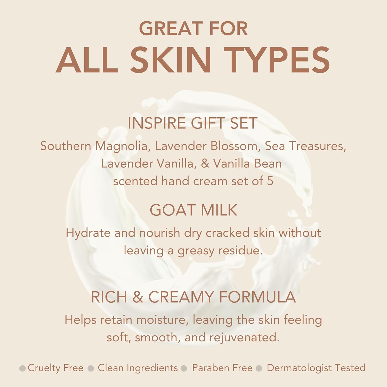 Dionis Goat Milk Skincare Hand Cream Gift Sets - Assorted Scented Travel Size Hand Creams In a Gift Box - Mini Hand Lotion Self Care Gifts, Cruelty Free Lotion For Dry Skin, Inspire Gift Set 2025 - Image 7