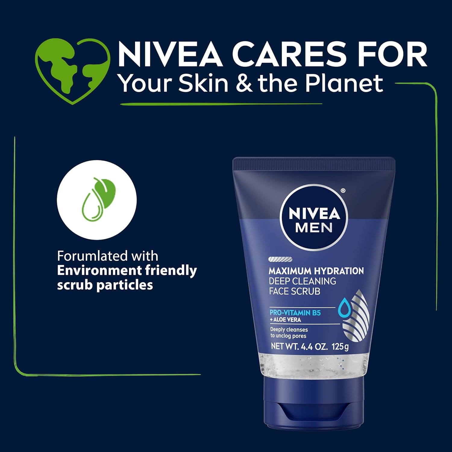NIVEA MEN Maximum Hydration Deep Cleaning Face Scrub with Aloe Vera, Skin Care Gifts for Dad, 4.4 Oz Tubes, Pack of 3 - Image 10