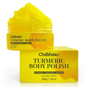 Turmeric Scrub For Dark Armpit Remover, Turmeric Body Scrub Exfoliator For Inner Thigh Dark Spots,Natural Glow Brightening Exfoliating Body Scrub,Cellulite Butt Sugar Scrub For Private Area