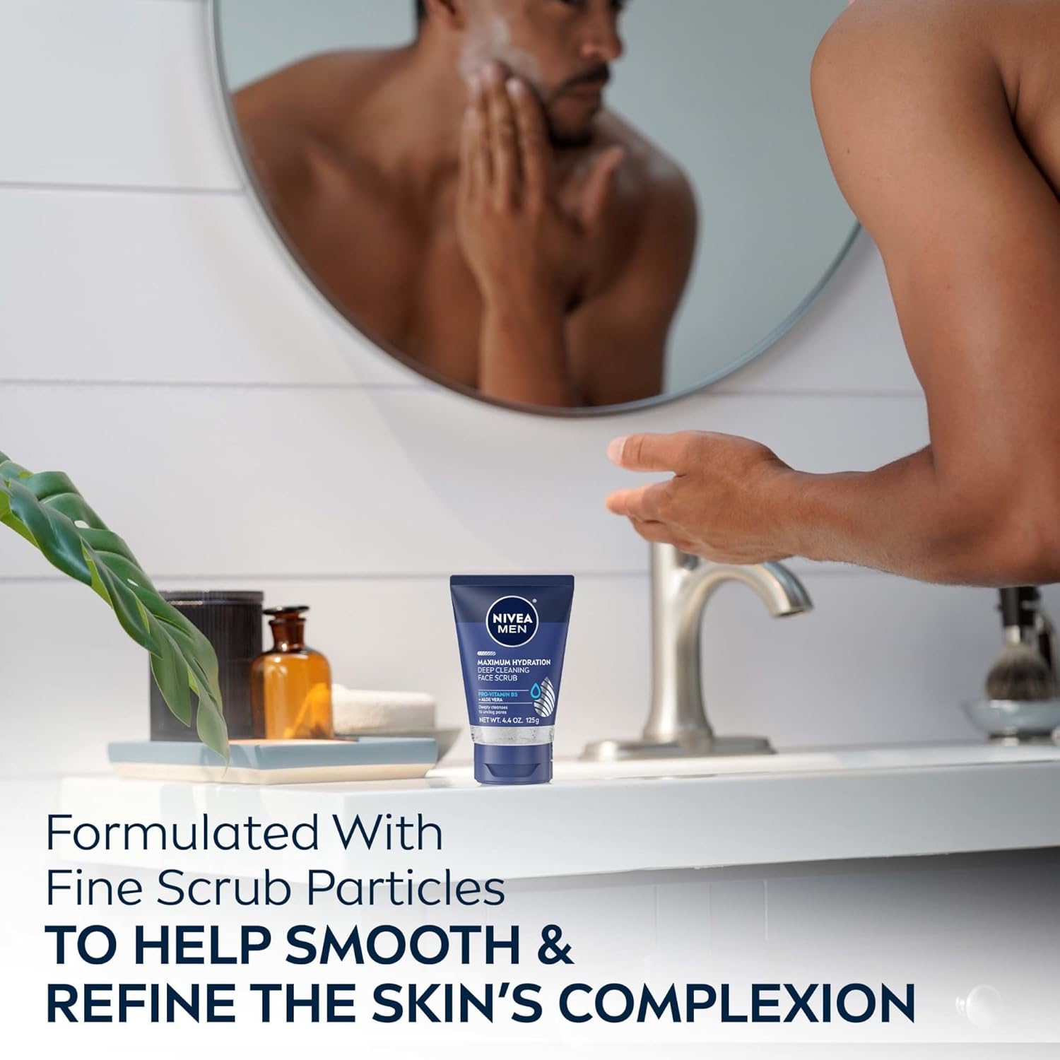 NIVEA MEN Maximum Hydration Deep Cleaning Face Scrub with Aloe Vera, Skin Care Gifts for Dad, 4.4 Oz Tubes, Pack of 3 - Image 8