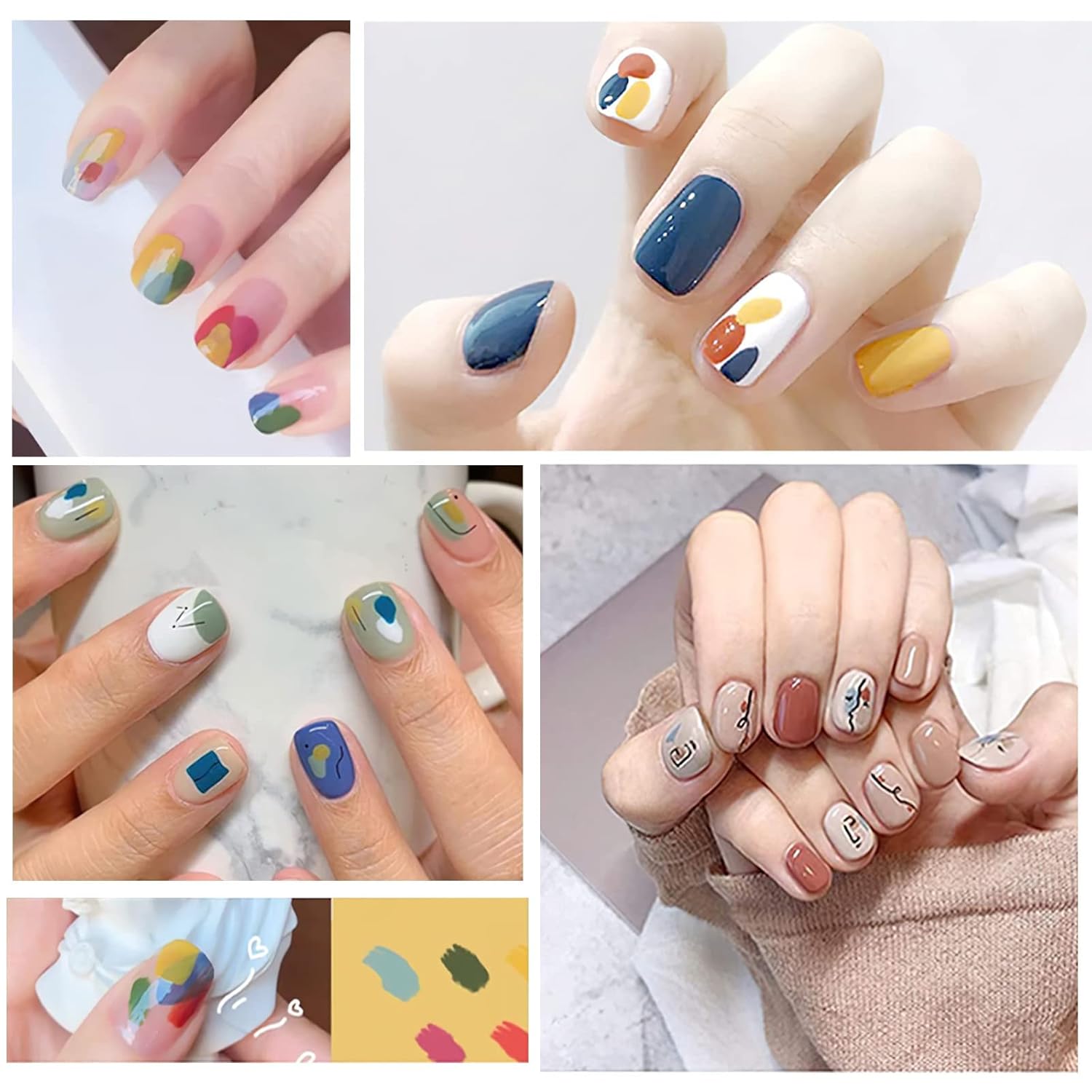Nail Stamping Gel Polish, 8 Colors Stamping Polish Red Black White Purple Blue Silver Soak Off Printed Polish UV Stamp Nail Polish for Nail Stamp Plate Stamper DIY Nail Art Design - Image 6