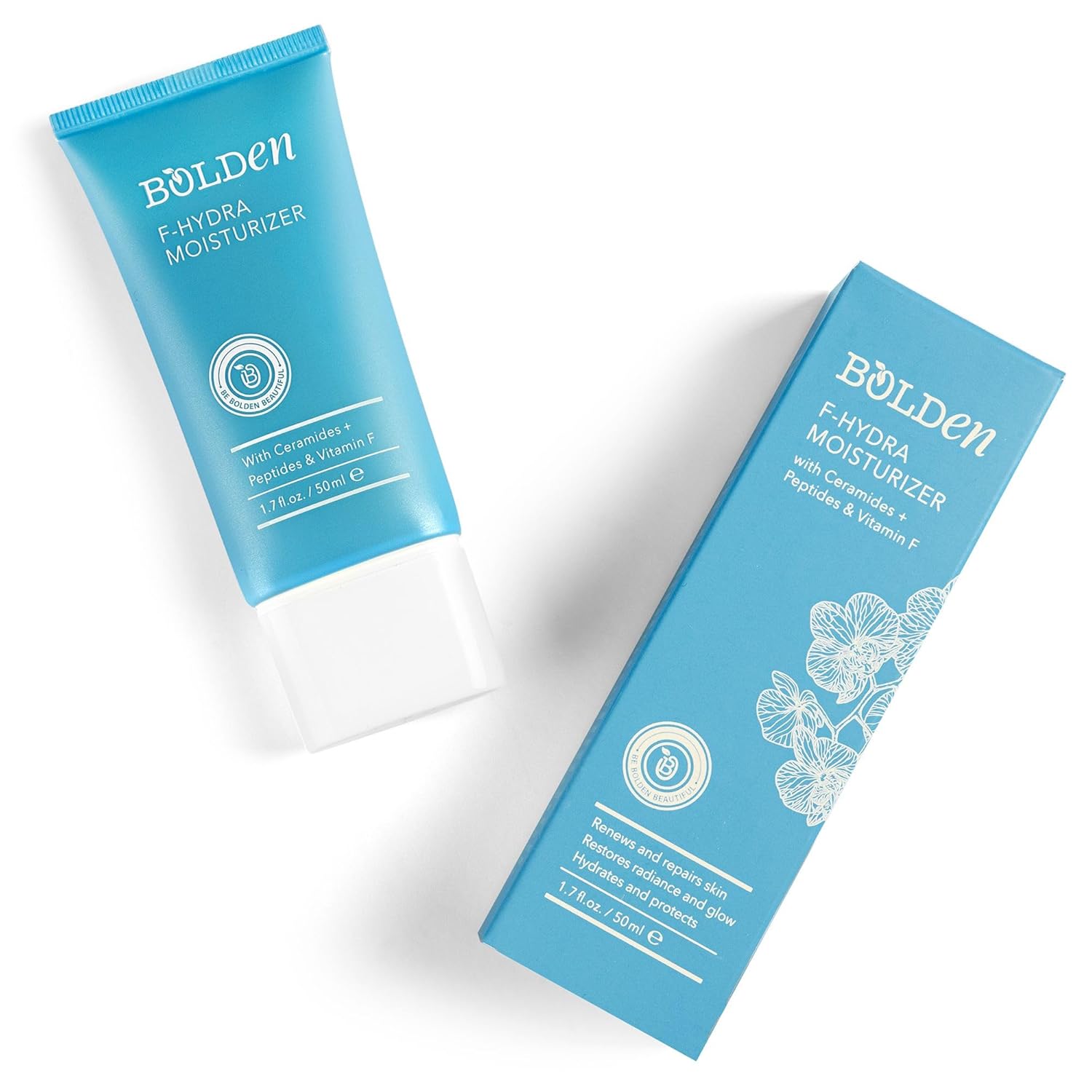 BOLDEN F-Hydra Moisturizer | Daily Face Cream to Hydrate & Moisturize Dry Skin | Made with Ceramides, Peptides, & Vitamin F | 1.7 Fl Oz