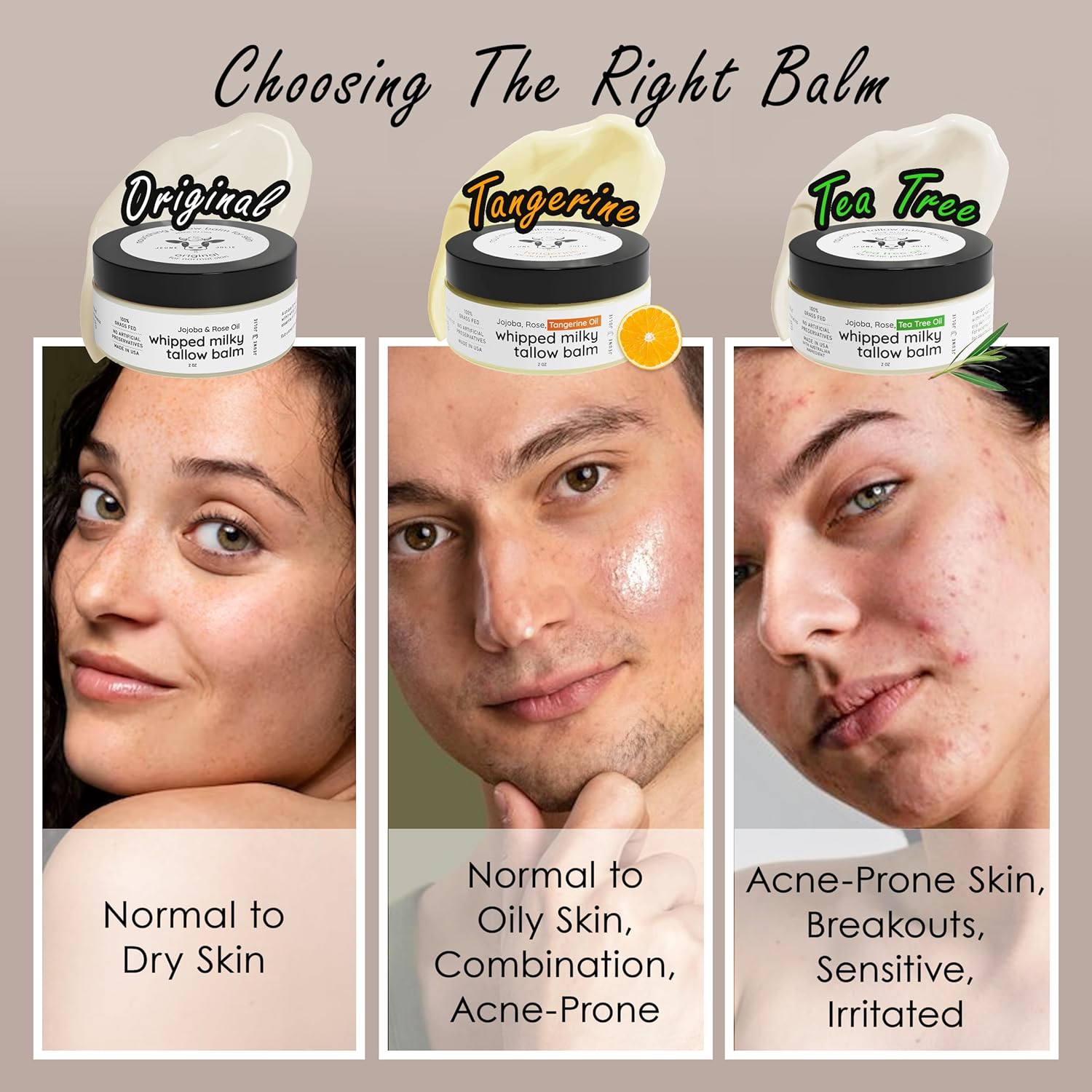 Whipped Milky Beef Tallow For Skin & Face | Made in USA | 100% Grass-Fed with All-Natural Organic Oils, Dewy Finish Beef Tallow Balm Moisturizer - For Normal to Oily Skin, Tangerine 2oz - Image 9