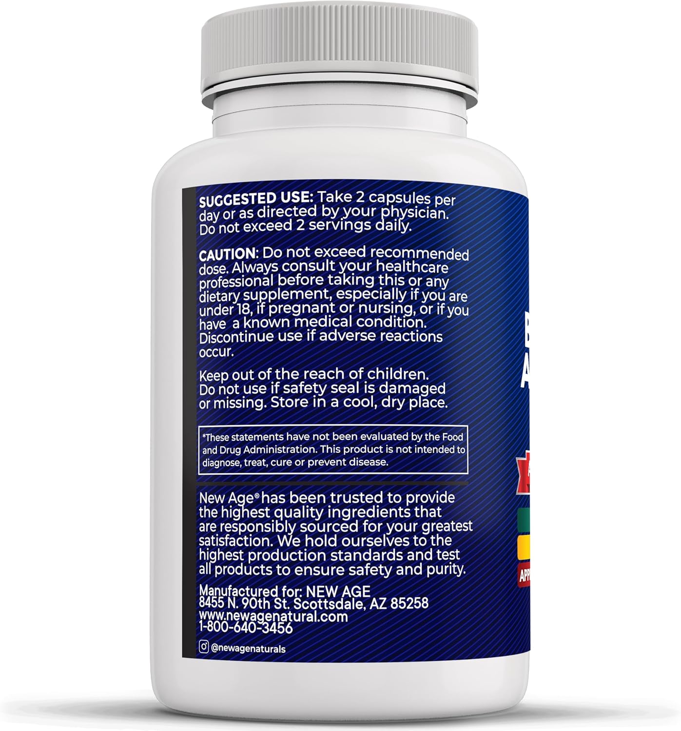 NEW AGE 60 Capsules Sea Moss Supplement with Black Seed Oil, Ashwagandha, Turmeric - Image 8