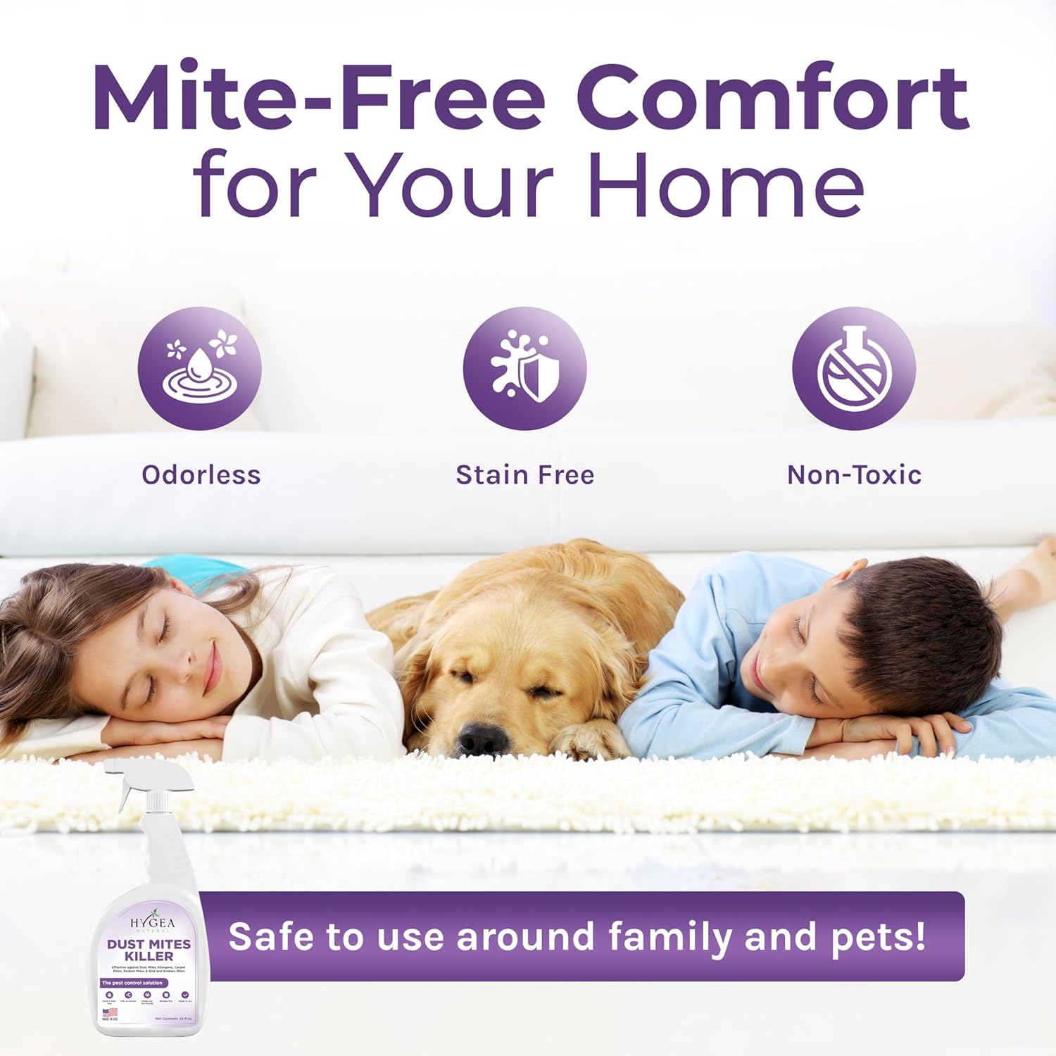 24oz Unscented Eco-Friendly Dust Mite Spray Safe for Pets Children - Image 4