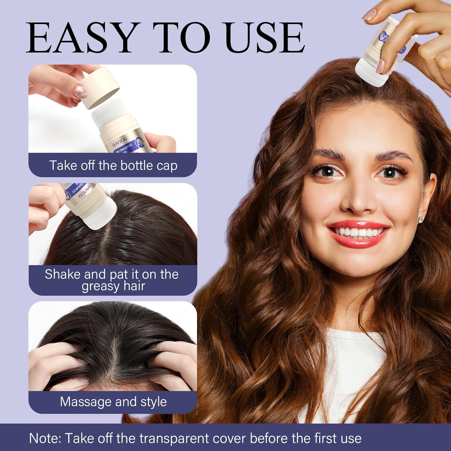 SHVYOG Dry Shampoo Powder for Women & Men, Travel Size Dry Shampoo, No White Cast, Non Toxic, Organic, Paraben & Benzene Free, Non Aerosol - 8.5g - Image 6