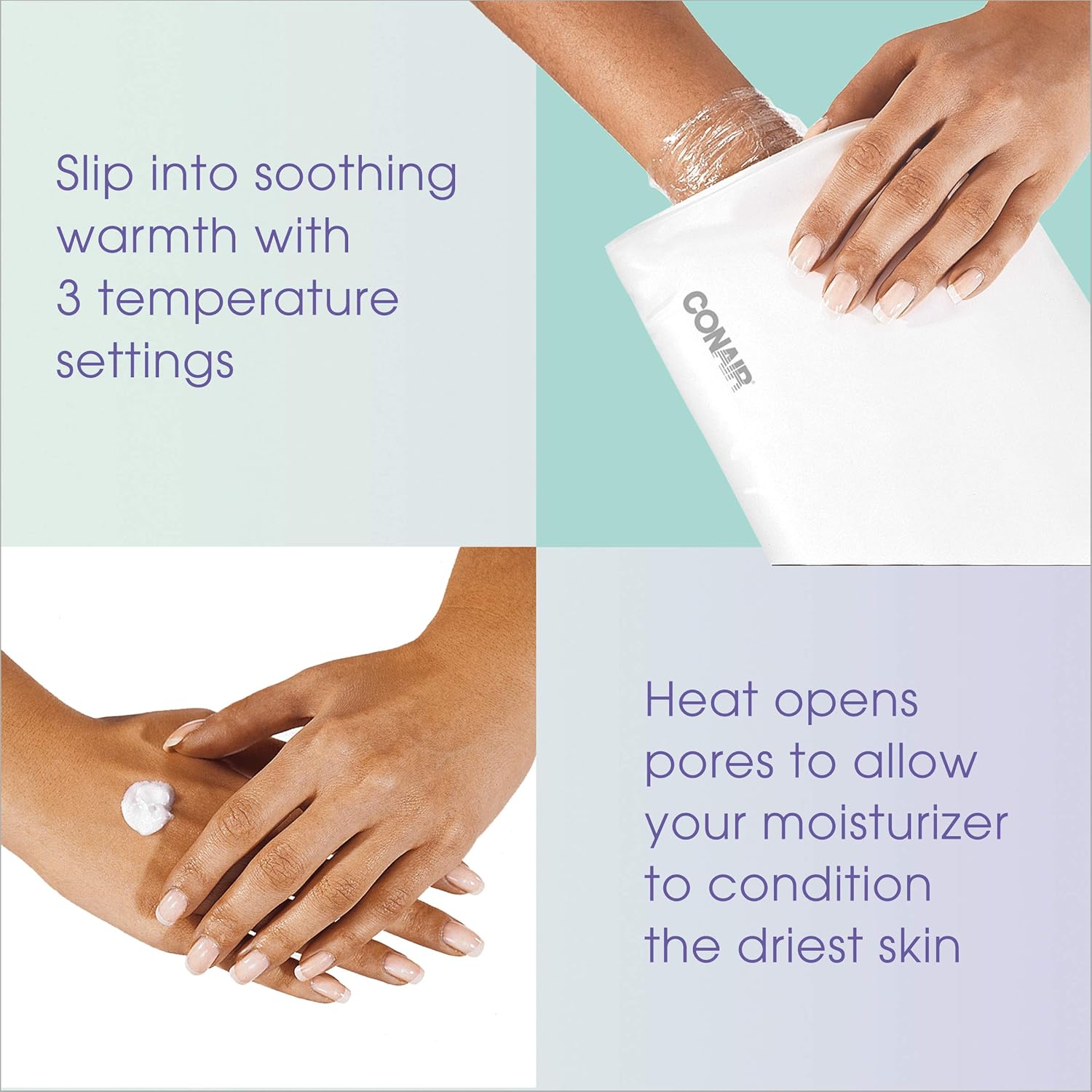 True Glow by Conair Hand Warmer - Electric Hand Warmer Thermal Spa - Heated Lotion Beauty Mitts - Packaging May Vary - Image 4