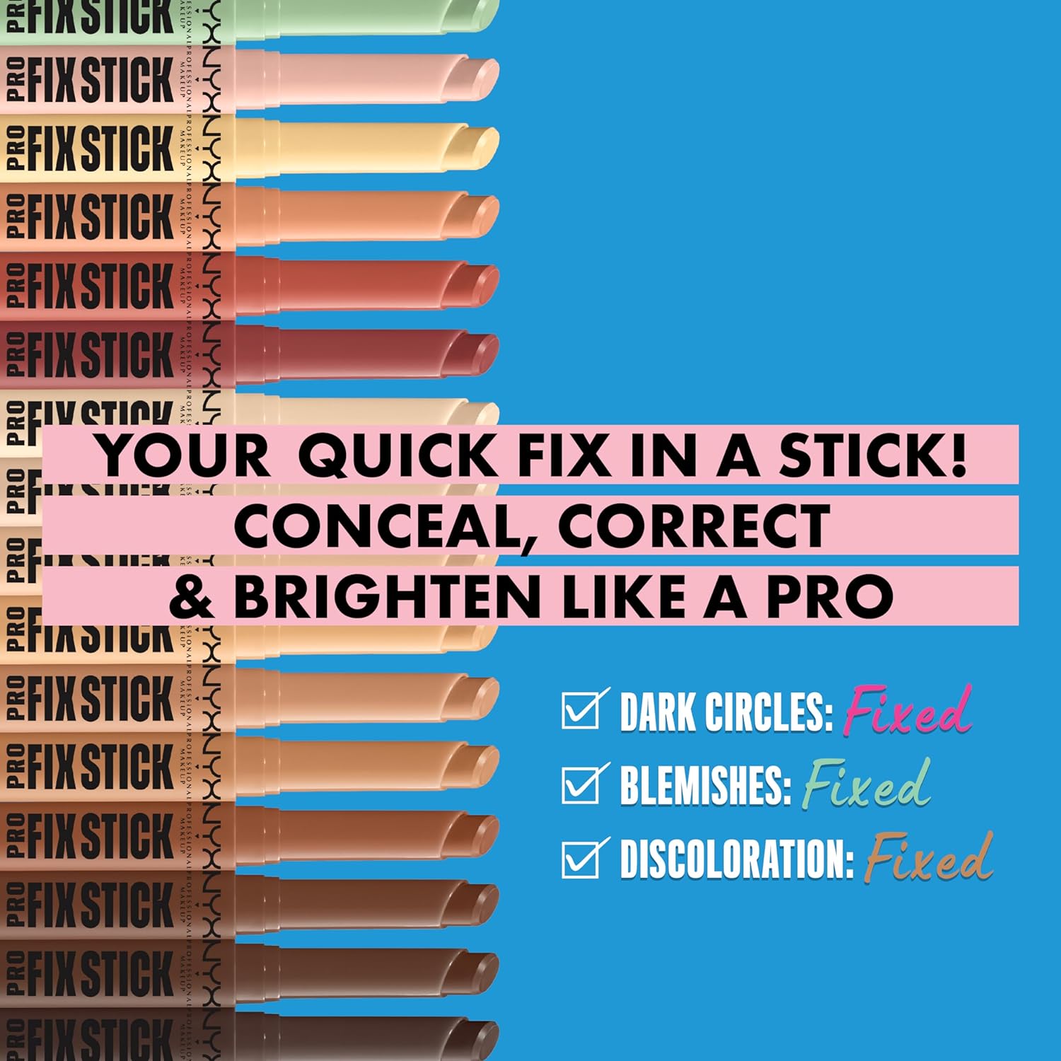 NYX PROFESSIONAL MAKEUP Pro Fix Stick Correcting Concealer, Buildable Medium Coverage Concealer Stick - Natural - Image 3