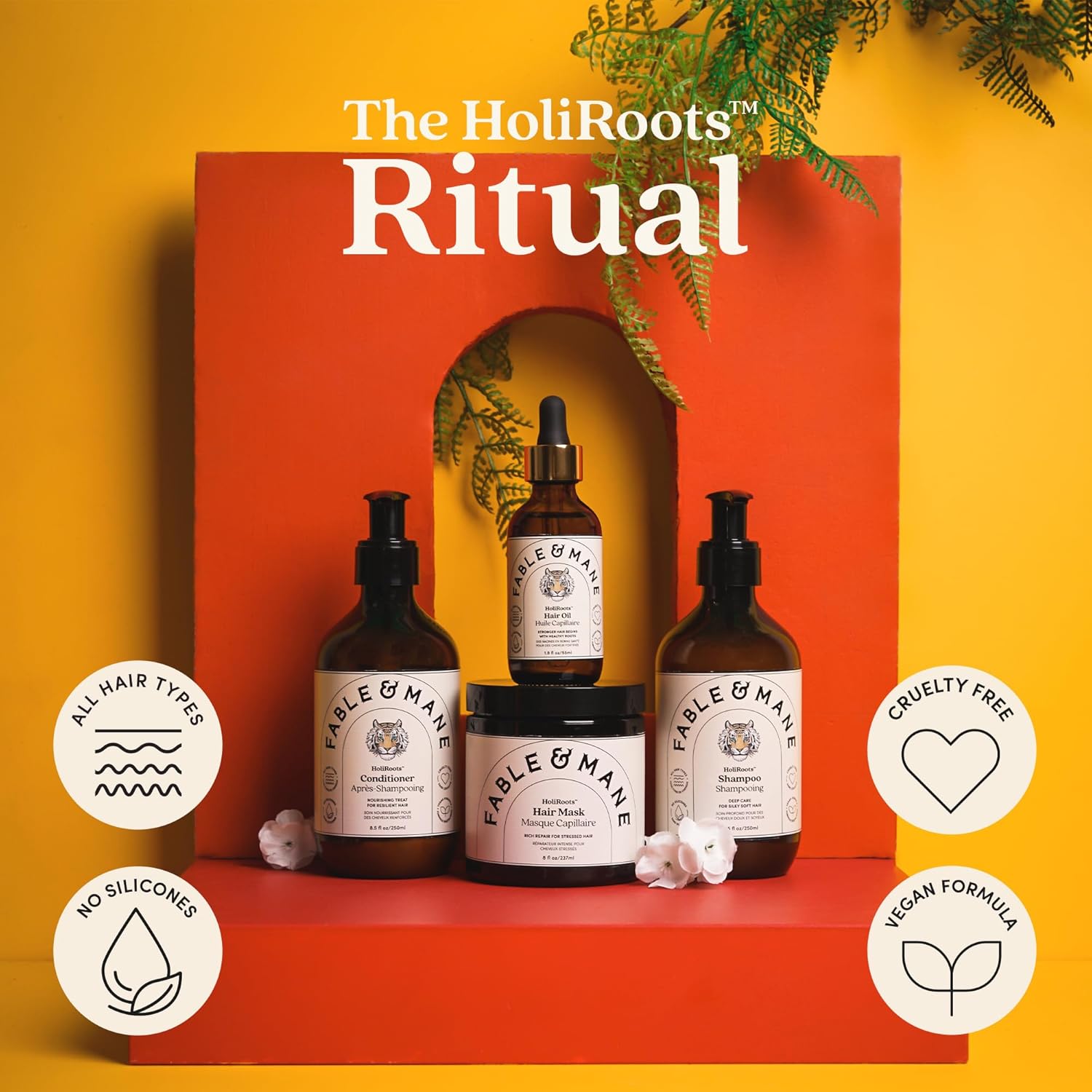 Fable & Mane HoliRoots Hydrating Shampoo and Coconut Oil Conditioner Set 8.5 Fl Oz - Image 9
