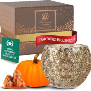 Illumination Winter Collection Natural Hand Poured Salted Caramel Pumpkin Scented Candle with Bronze Jar, 9oz, 60+ Hours Burn Time