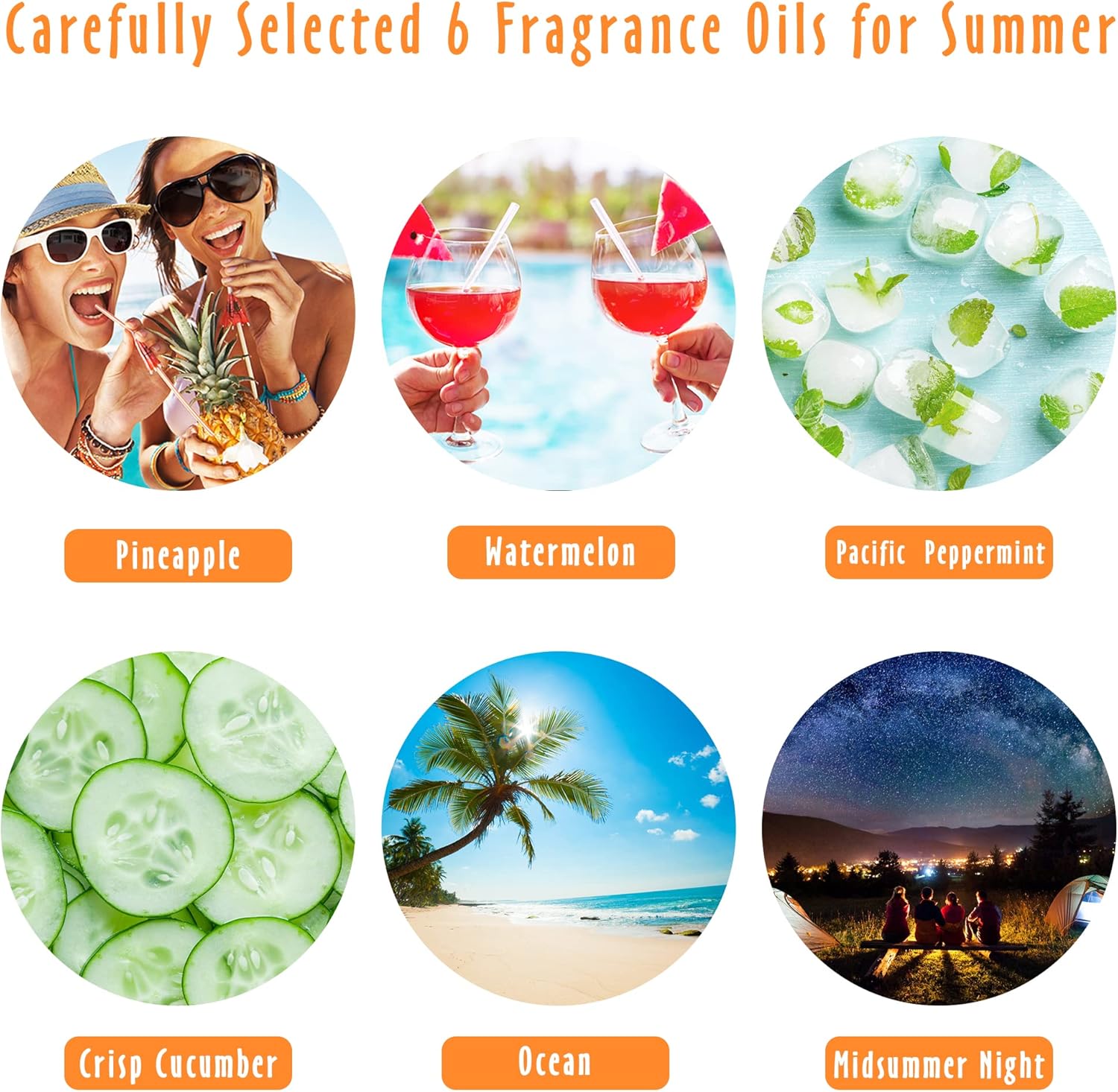 MitFlor Summer Essential Oils Set - 6x10ml for Diffusers, Soap & Candles - Image 2