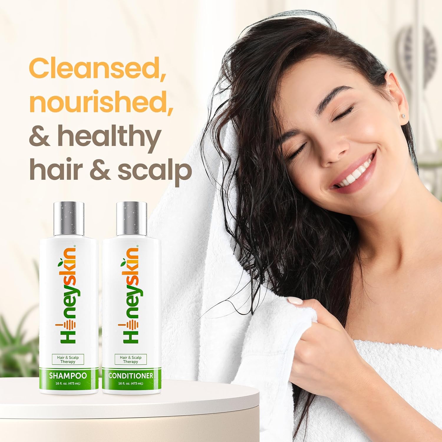 16 oz Hair Growth Shampoo and Conditioner Set with Manuka for Thinning Hair - Image 5