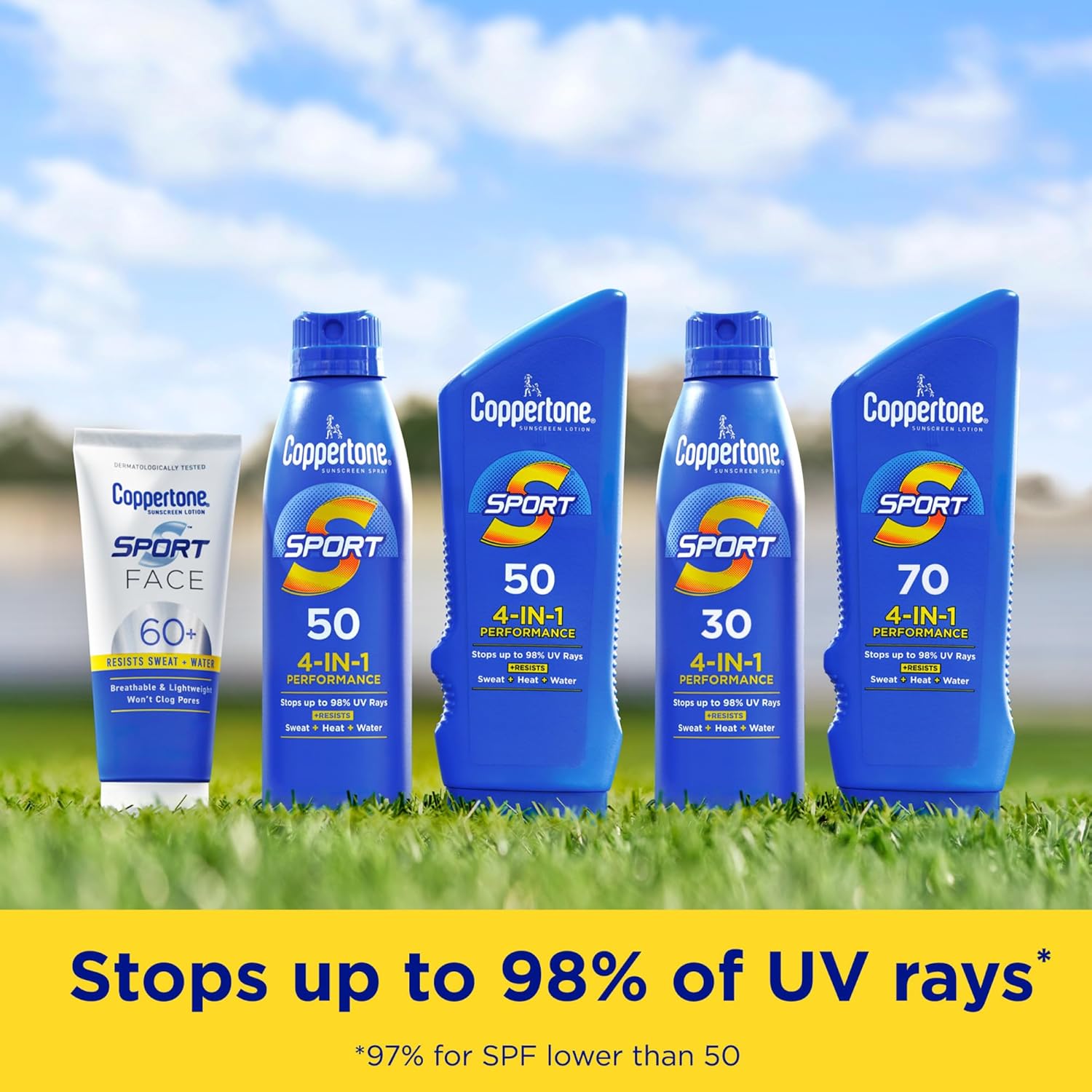 Coppertone SPORT SPF 50 Sunscreen Lotion, 5 Fl Oz, Water Resistant Formula - Image 4