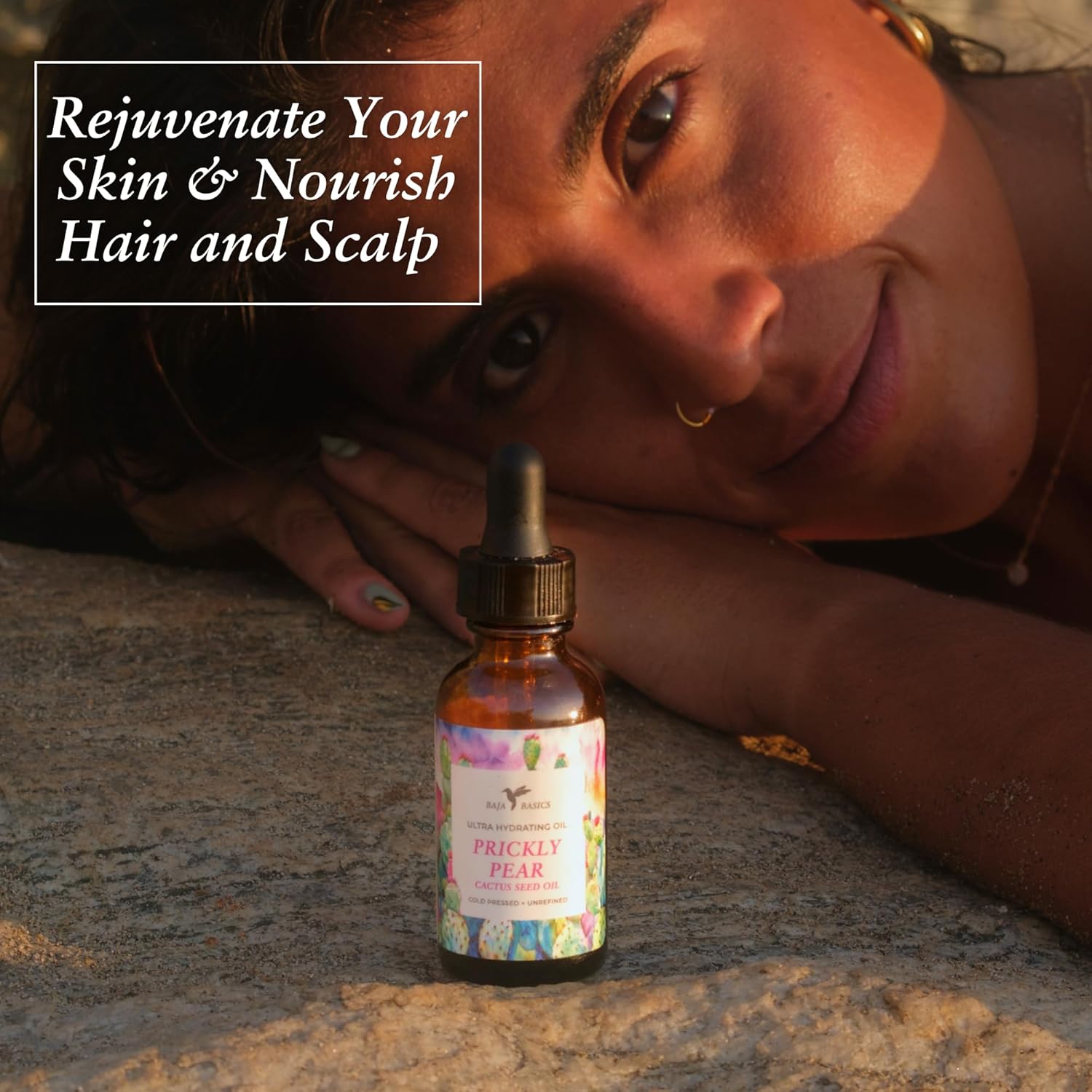 Prickly Pear Seed Oil Cold Pressed, Pure, Unrefined Moisturizer for Skin, Face, Body, Nails and Hair - Multi-Purpose Beauty Product For Men and Women - 1 oz Bottle - Image 3