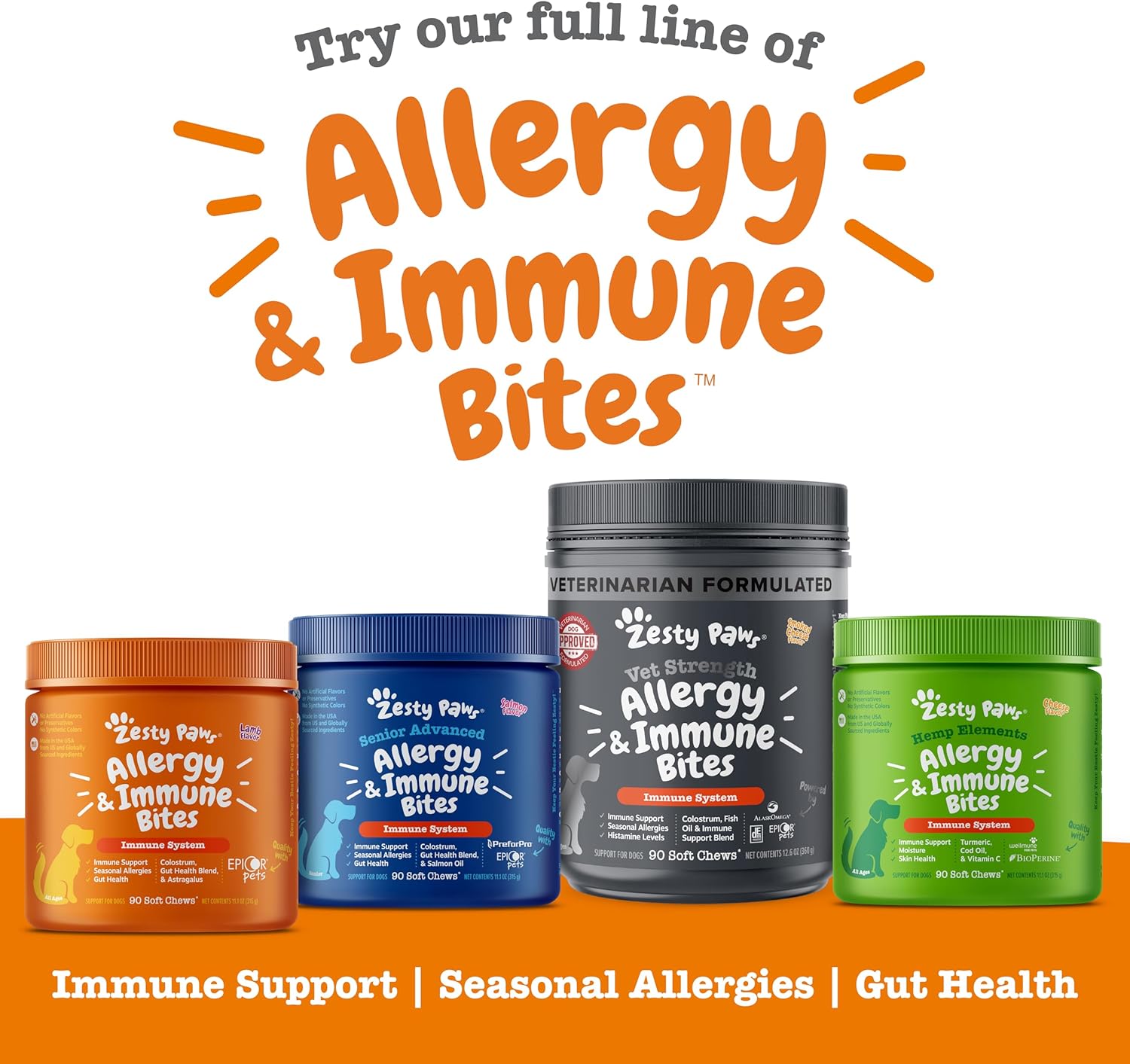 Zesty Paws Dog Allergy Relief- Dog Itching Skin Relief- Dog Probiotics for Itchy Skin and Itchy Ears- Dog Allergy Paw Relief- Dog Allergy Chews- Dog Itch Relief - Dog Skin Allergy Relief - Lamb - 90ct - Image 7