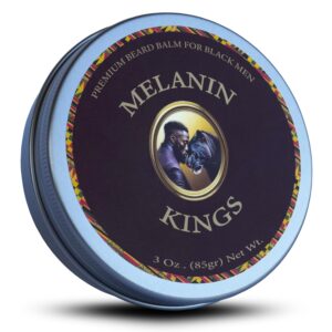 Melanin Kings Beard Balm for Black Men | 3 oz | Ancient African Ingredients | Specialized formula for black men s Kenyan Sandalwood Scent