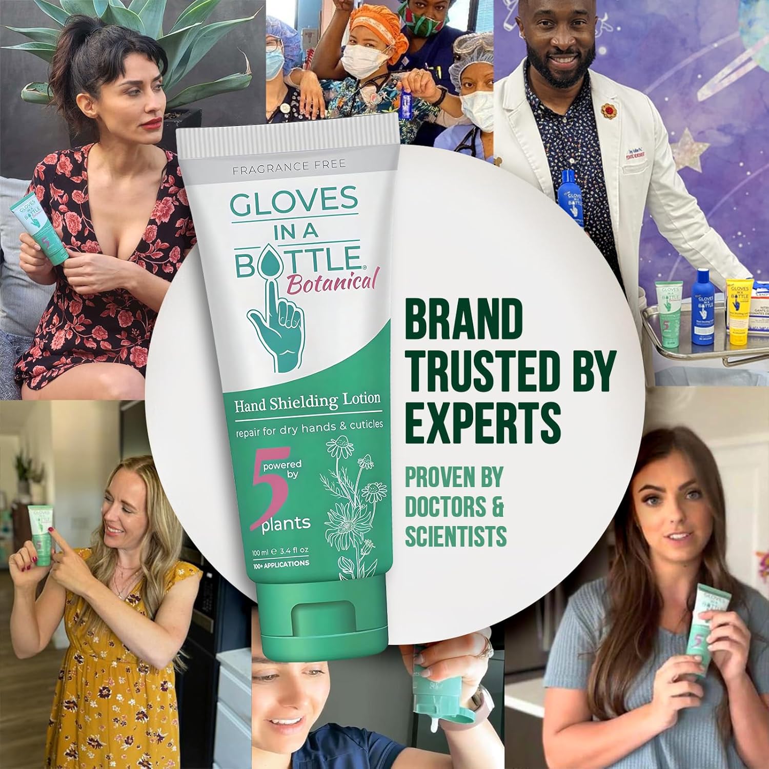 Gloves In A Bottle Shielding Lotion - Great for Dry Itchy Skin! Grease-less and Fragrance Free! Second Skin for Hands & Body (3.4 Fl Oz (Pack of 2), Botanical) - Image 5