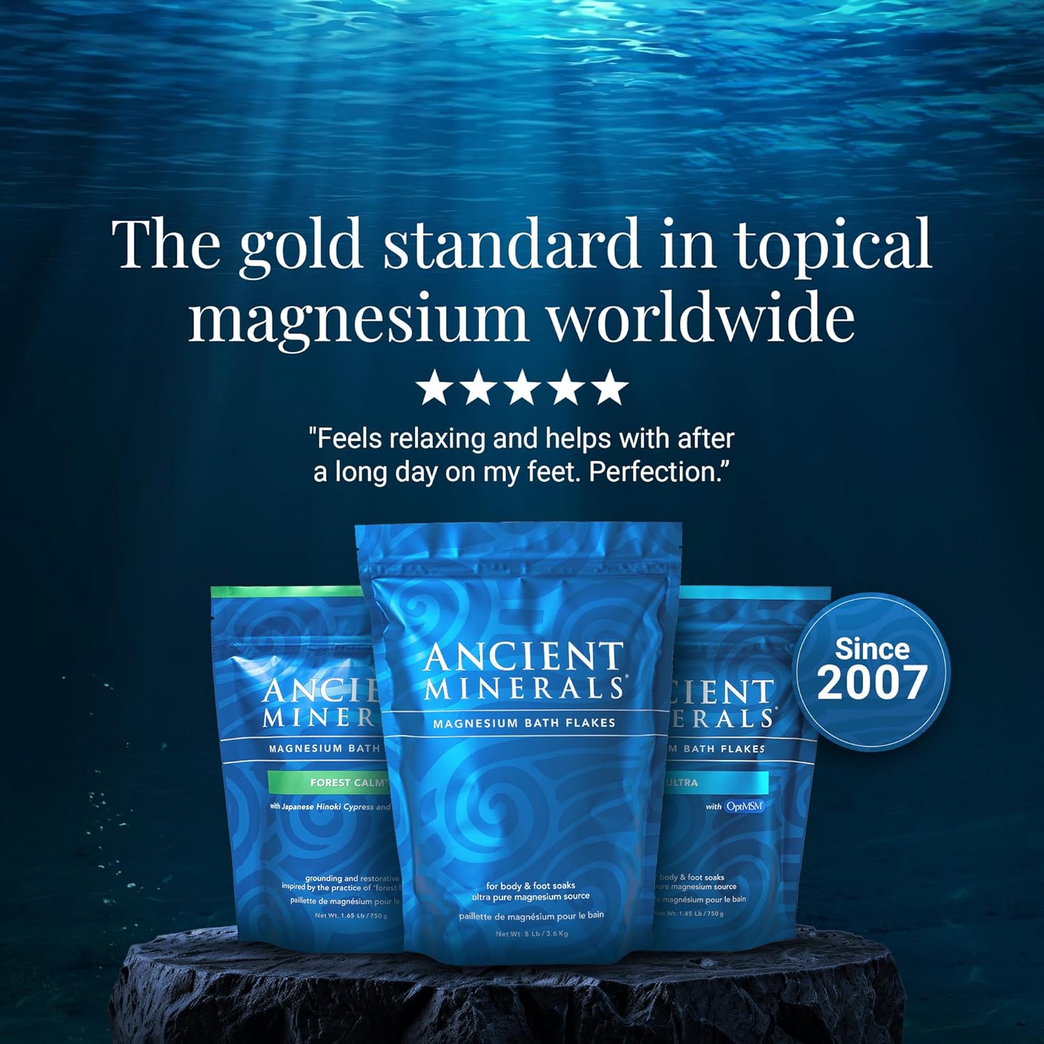 Ancient Minerals Magnesium Bath Flakes Forest Calm - Resealable Magnesium Bag of Zechstein Chloride Alternative to Epsom Bath Salt (1.65 lb) - Image 6
