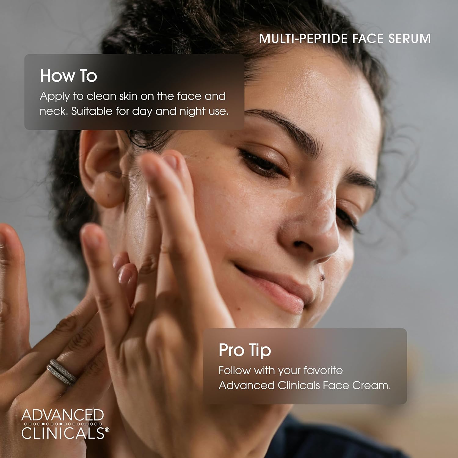 Advanced Clinicals Multi Peptides Facial Serum 1.75 Fl Oz for Anti-Aging and Hydration - Image 4