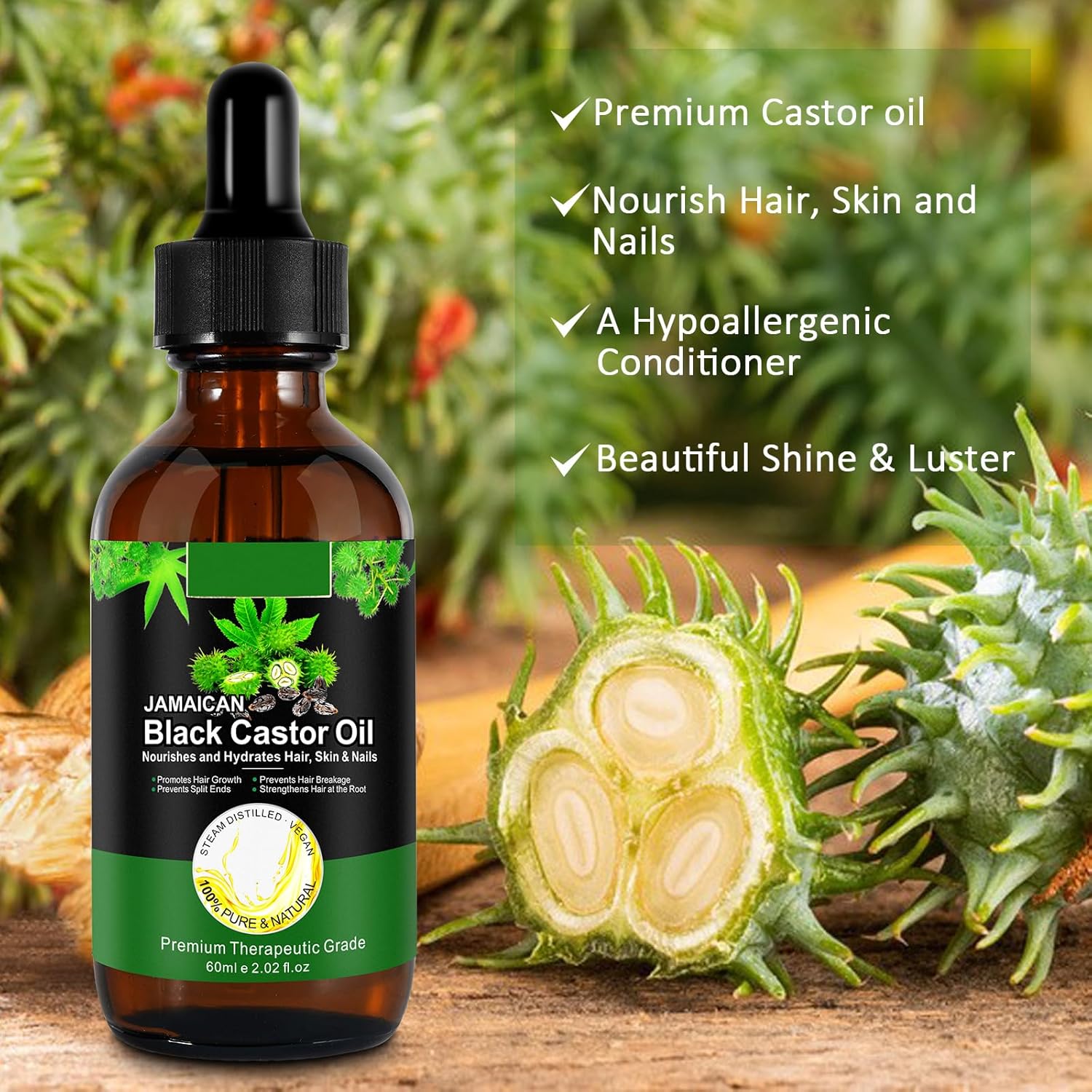 Jamaican Black Castor Oil 100% Pure Cold Pressed 4 oz Hair Skin Moisturizer - Image 2